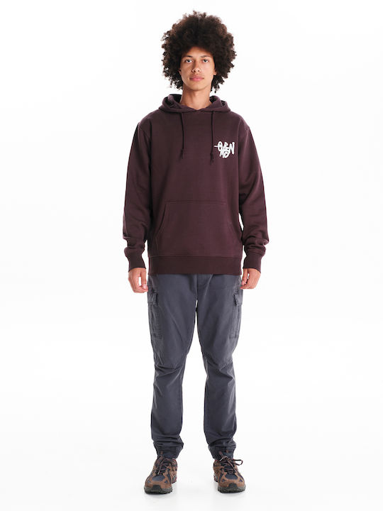 Hooded Burgundy Sweatshirt
