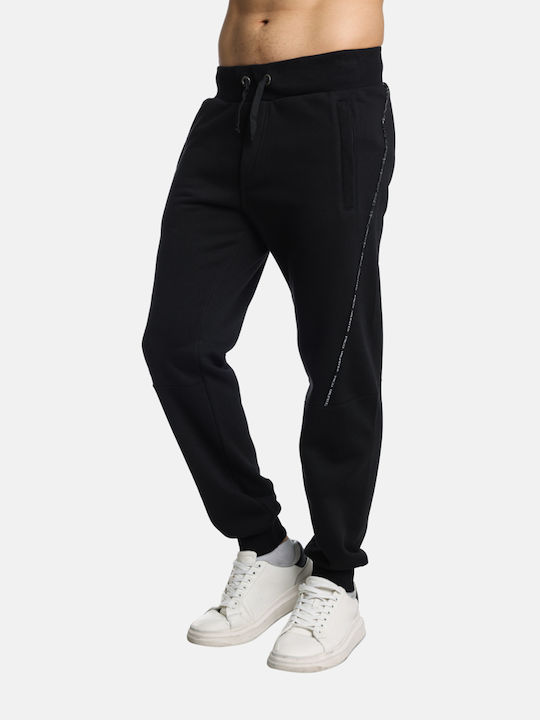 Life Style Butiken Men's Fleece Sweatpants Black