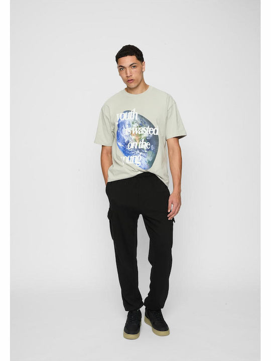 Cargo Sweatpants with Elastic Black