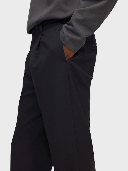 Trousers Elastic in Regular Fit Black