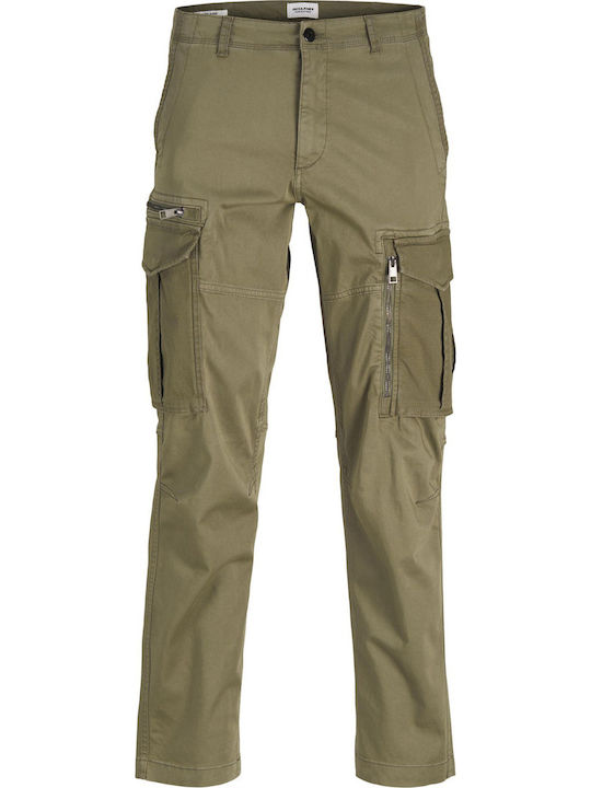 Trousers Cargo Elastic in Relaxed Fit Olive