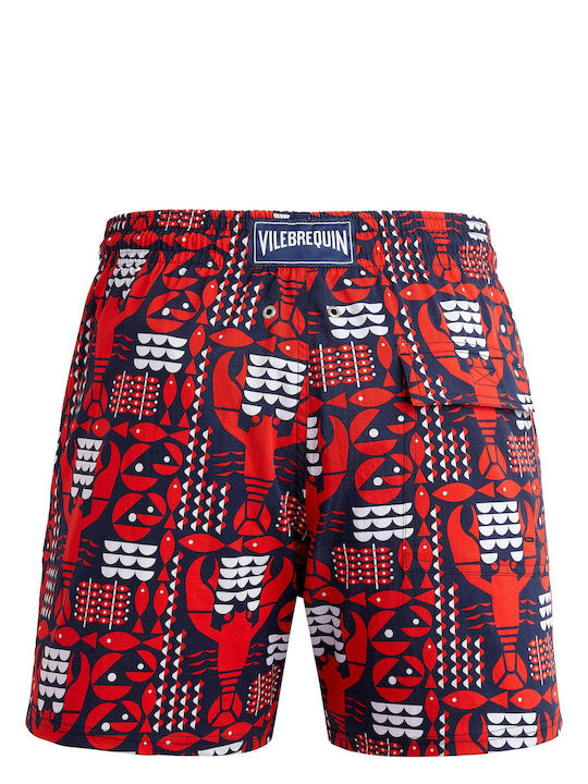 Vilebrequin Men's Swimwear Shorts Marine Blue with Patterns