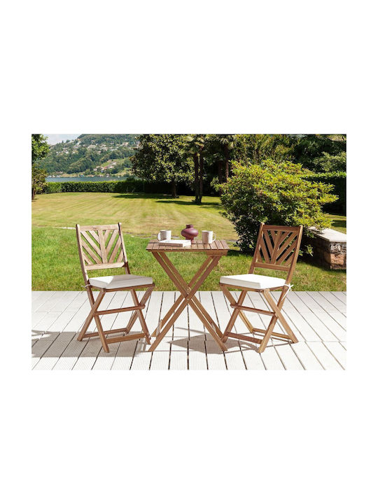 Beliani Garden Chair Cushion White 2pcs