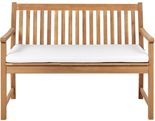 Beliani Pernă pentru Bancă de Grădină Alb 54x112cm.