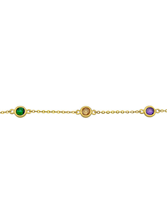 Savvas Design Bracelet made of Gold 14K with Zircon