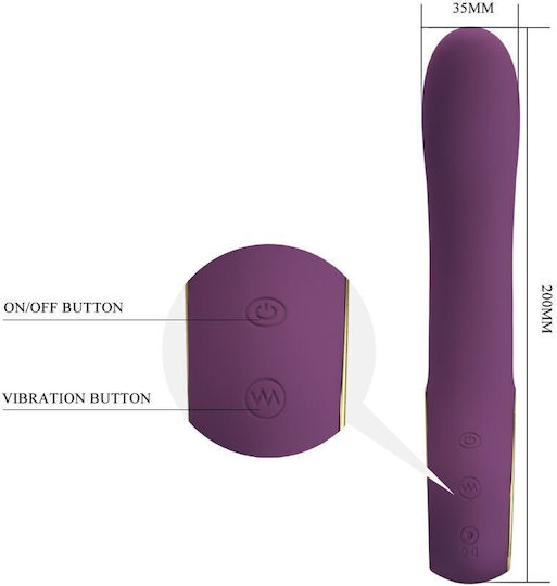 Pretty Love Ethan Вибратор G-Spot с Дистанционно Управление 20см Lilac
