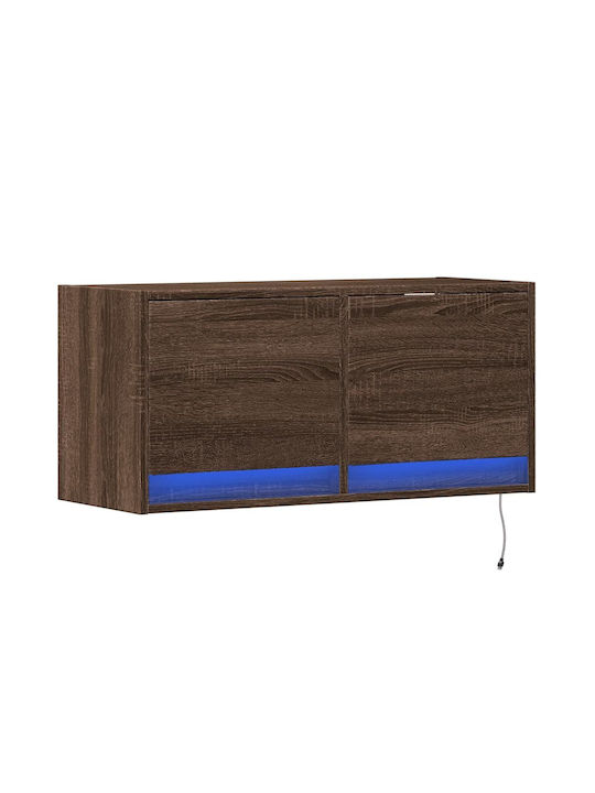 Έπιπλο Τηλεόρασης Καφέ Δρυς Μ80xΠ31xΥ38cm
