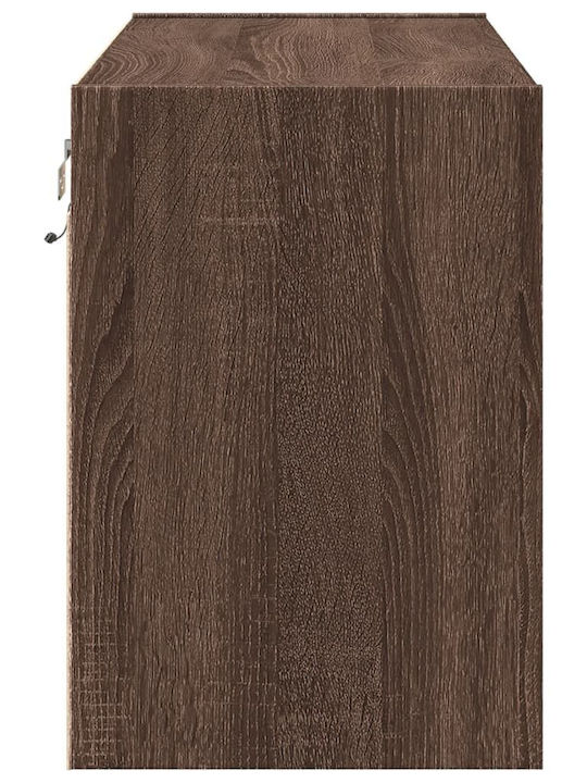 vidaXL TV Stand Brown Oak M80xD31xH45cm