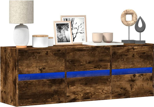 TV Stand Wooden Smoky Oak L130xW31xH45cm