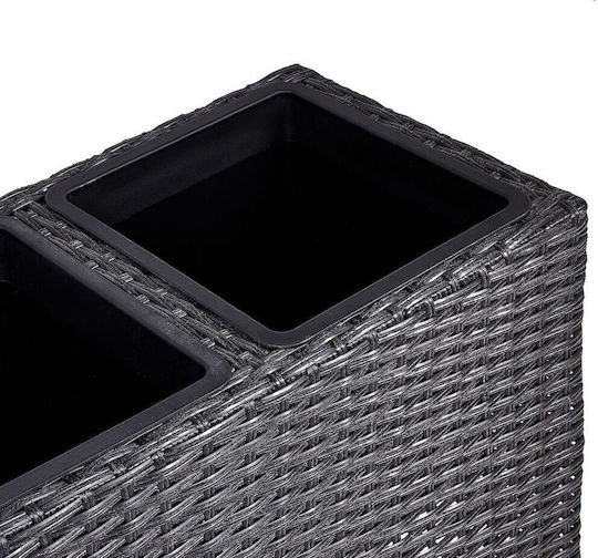 Beliani Kunststoff Blumenkasten Schwarz 82cm