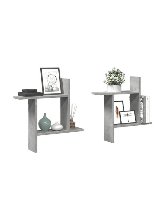 Поставки Стенен Сив 2бр 50x12x50см.