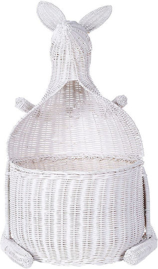 Beliani Children's Storage Basket Made of Straw White