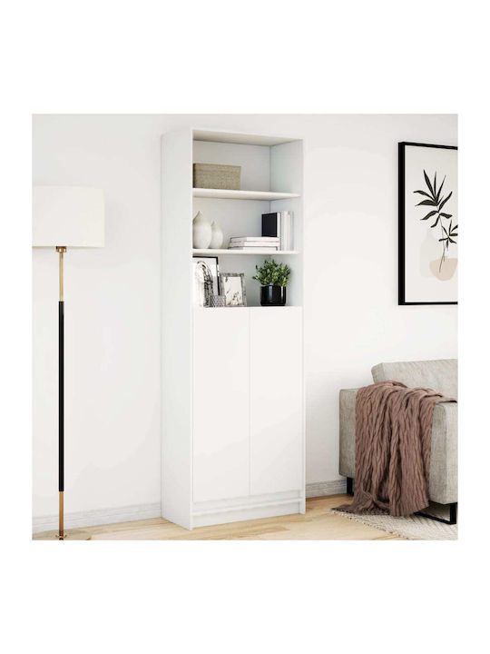 Bibliothek mit LED White 69x32.5x200cm