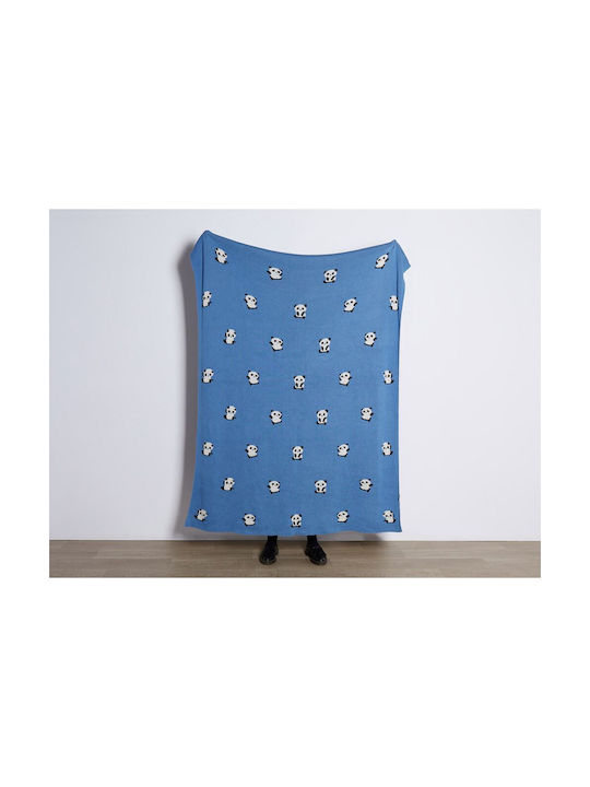 Beliani Blue Kids Blanket 130x170cm