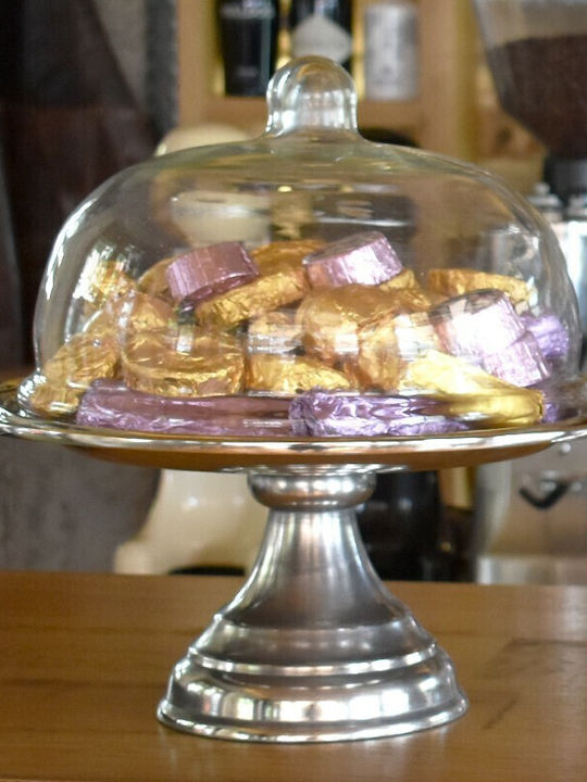 Karni Cake Stand Silver 30x30cm
