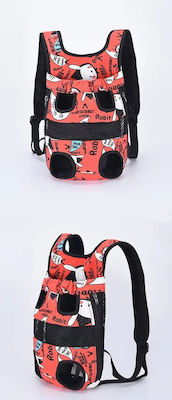 Adjustable Chest and Back Dog/Cat Carrier "kourk Bunny" Pink S M26xW20cm