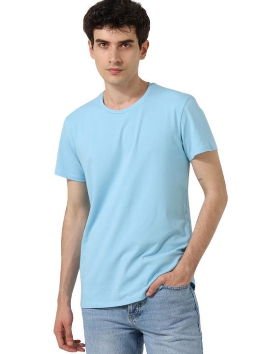 Bare Bone Men's Short Sleeve T-shirt Light Blue