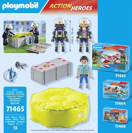 Playmobil Action Heroes Firefighters With Rescue Mat for 4-10 years old