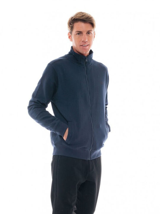 Splendid Men's Sweatshirt Jacket with Hood Navy