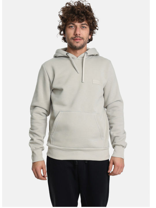 Paco & Co Herren Sweatshirt mit Kapuze und Taschen Ivory Coast