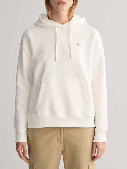 Gant Shield Φούτερ Offwhite με Κουκούλα