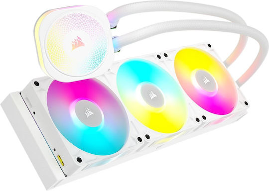 Corsair ICUE LINK TITAN 360 RX RGB Water Cooling AIO CPU With 3 Fans 120mm White