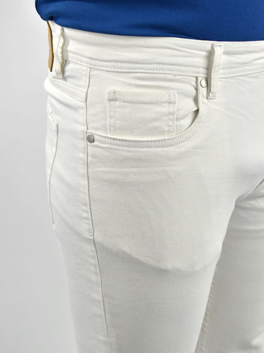 Cutler Men's Jeans Pants with Slim Fit White