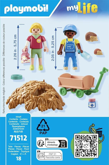 Playmobil MyLife Caring for the Hedgehogs for 4-10 years old