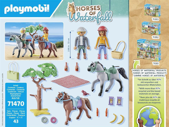 Playmobil Horses Of Waterfall Beach Walk with Amelia and Ben for 5-12 years old