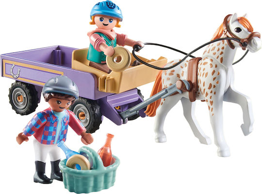 Playmobil Pferde des Wasserfalls Pferd mit Kutsche für 4-10 Jahre