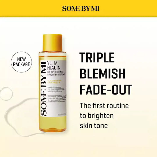 Some By Mi Yuja Niacin 30 Days Miracle Facial Toning Liquid With Niacinamide & Hyaluronic Acid 150ml