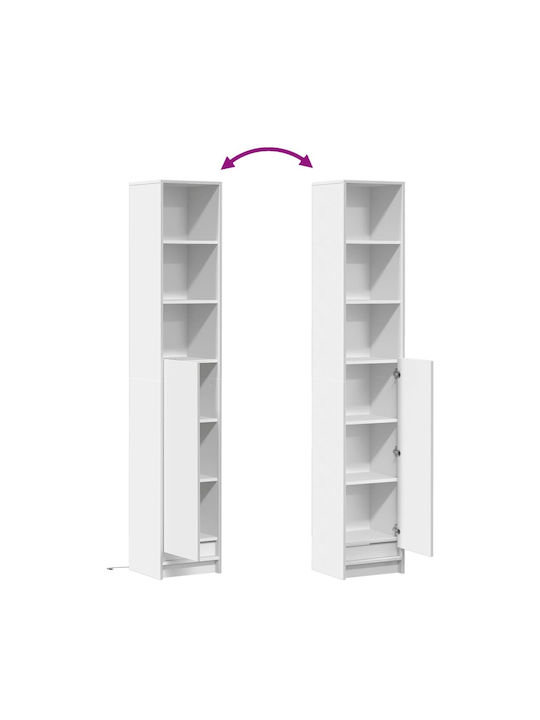 Bibliothek mit LED White 36x32.5x200cm