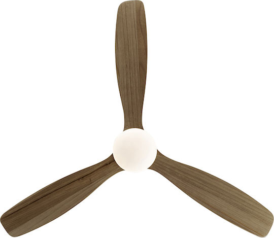 Siroco Ανεμιστήρας Οροφής 132cm με Φως Καφέ / Μαύρος