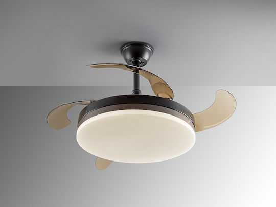 Vento Ceiling Fan 35cm with Light Fixture Black