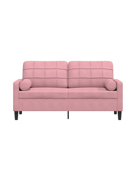 Cu două locuri Canapea Catifea Roz 157x77x80cm.
