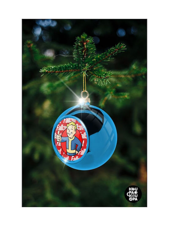 Fallout Vault Boy Christmas Tree Ornament Blue 8cm