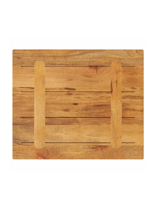vidaXL Правоъгълена Повърхност на масата Масивно дърво Mango - Brown 60x50x3.8см 371652 1бр