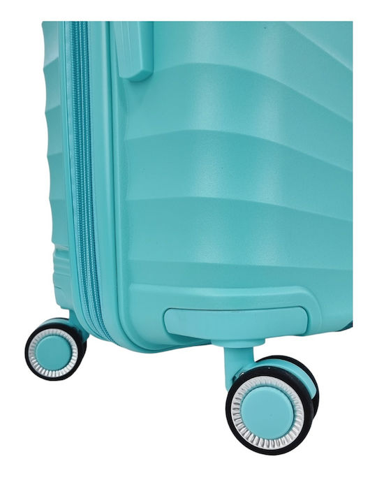 Ormi PP8804 Medium Hard Turquoise Suitcase With 4 Wheels Height 65cm