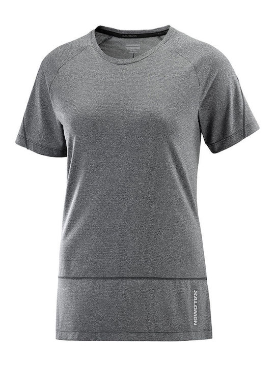 Cross Run Women's T-shirt Fast Drying Gray