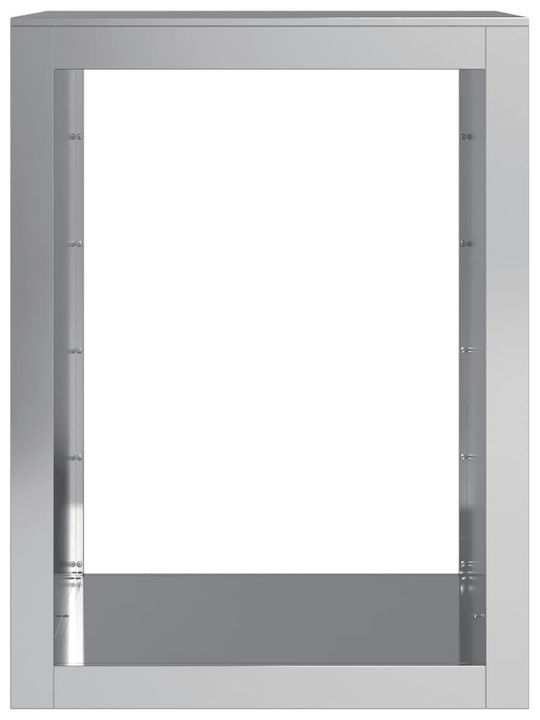 vidaXL Μεταλλικό Ράφι Αποθήκευσης Ξύλων 60x40x80cm Γκρι
