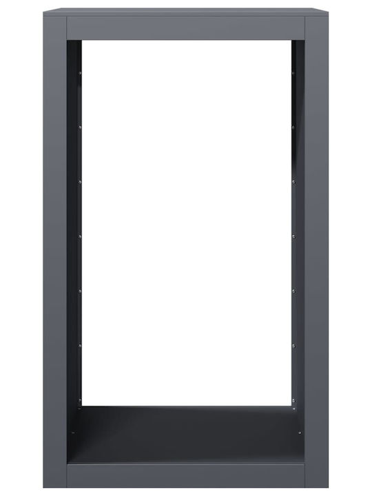 vidaXL Металик Рафт Съхранение на Дърва 60x40x100см Сив