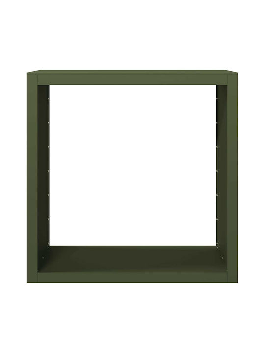 vidaXL Μεταλλικό Ράφι Αποθήκευσης Ξύλων 100x40x100cm Πράσινο