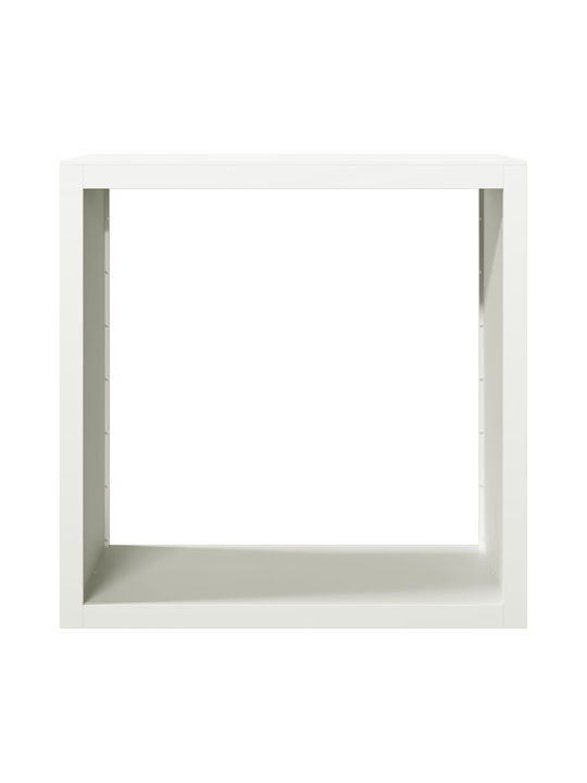 vidaXL Metallic Shelf Wood Storage 100x40x100cm White