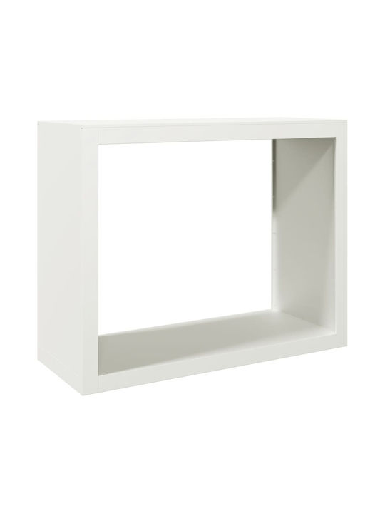 vidaXL Metalic Raft Depozitare lemne 100x40x80cm Alb