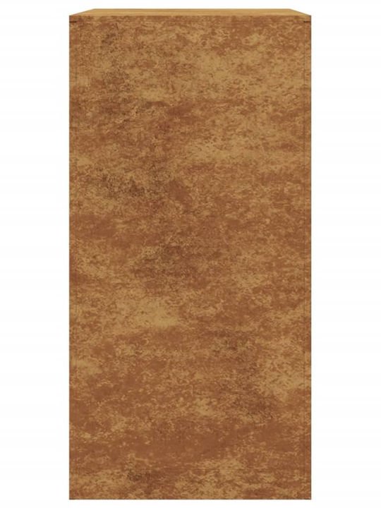 vidaXL Μεταλλικό Ράφι Αποθήκευσης Ξύλων 60x40x80cm Καφέ