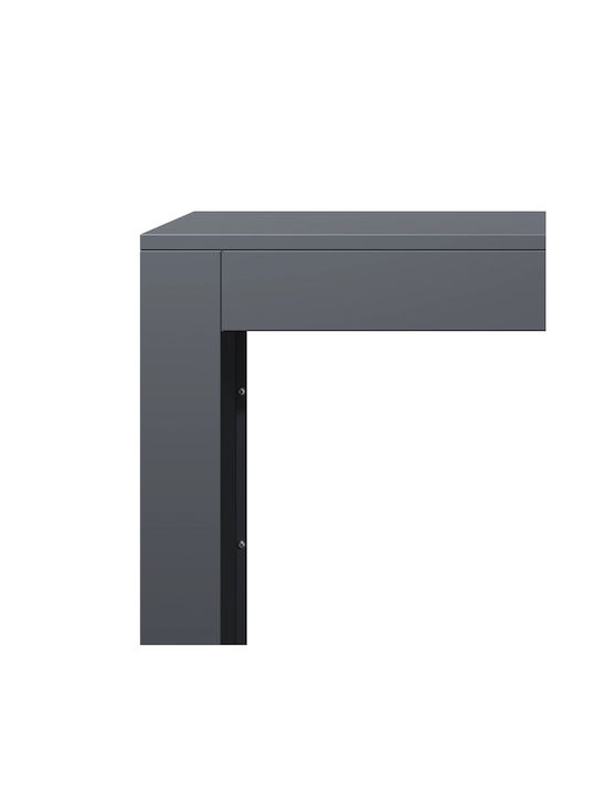 vidaXL Metallic Shelf Wood Storage 100x40x100cm Gray