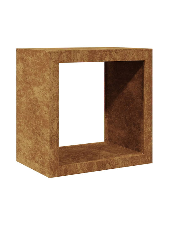vidaXL Metalic Raft Depozitare lemne 60x40x60cm Maro