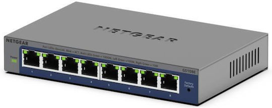 NetGear GS108E v4 Verwaltet L2 / L3 Switch mit 8 Ports Gigabit (1Gbps) Ethernet