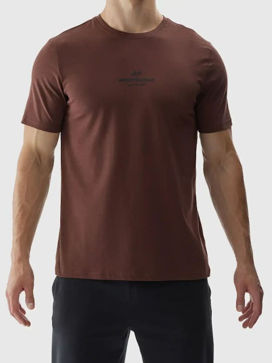 4F Herren Sport T-Shirt Kurzarm Rot