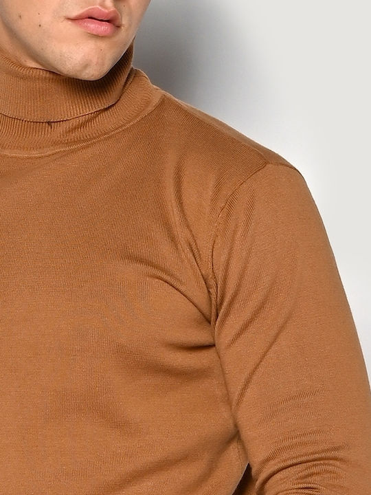 Brokers Jeans Men's Blouse Turtleneck Camel